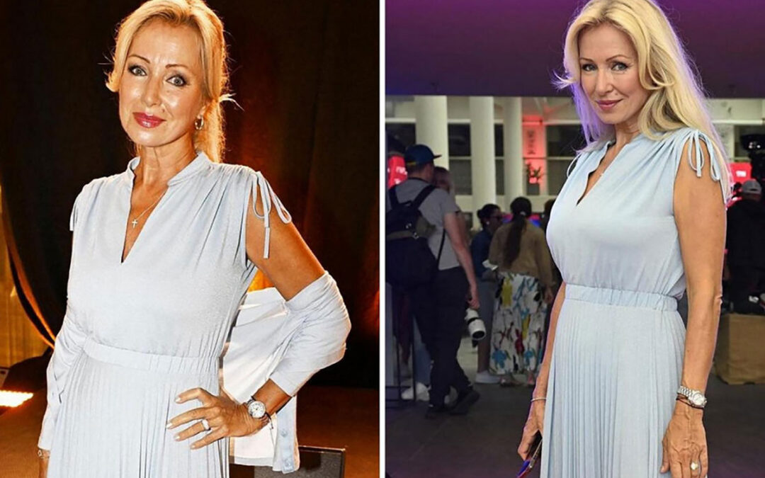 Stejné šaty, doplňky i boty: Kateřina Brožová oblékla totožný model na tiskovku Novy i na narozeniny Janečka
